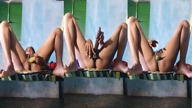 भाभी ने लिया प्यासी चुत में बेलन